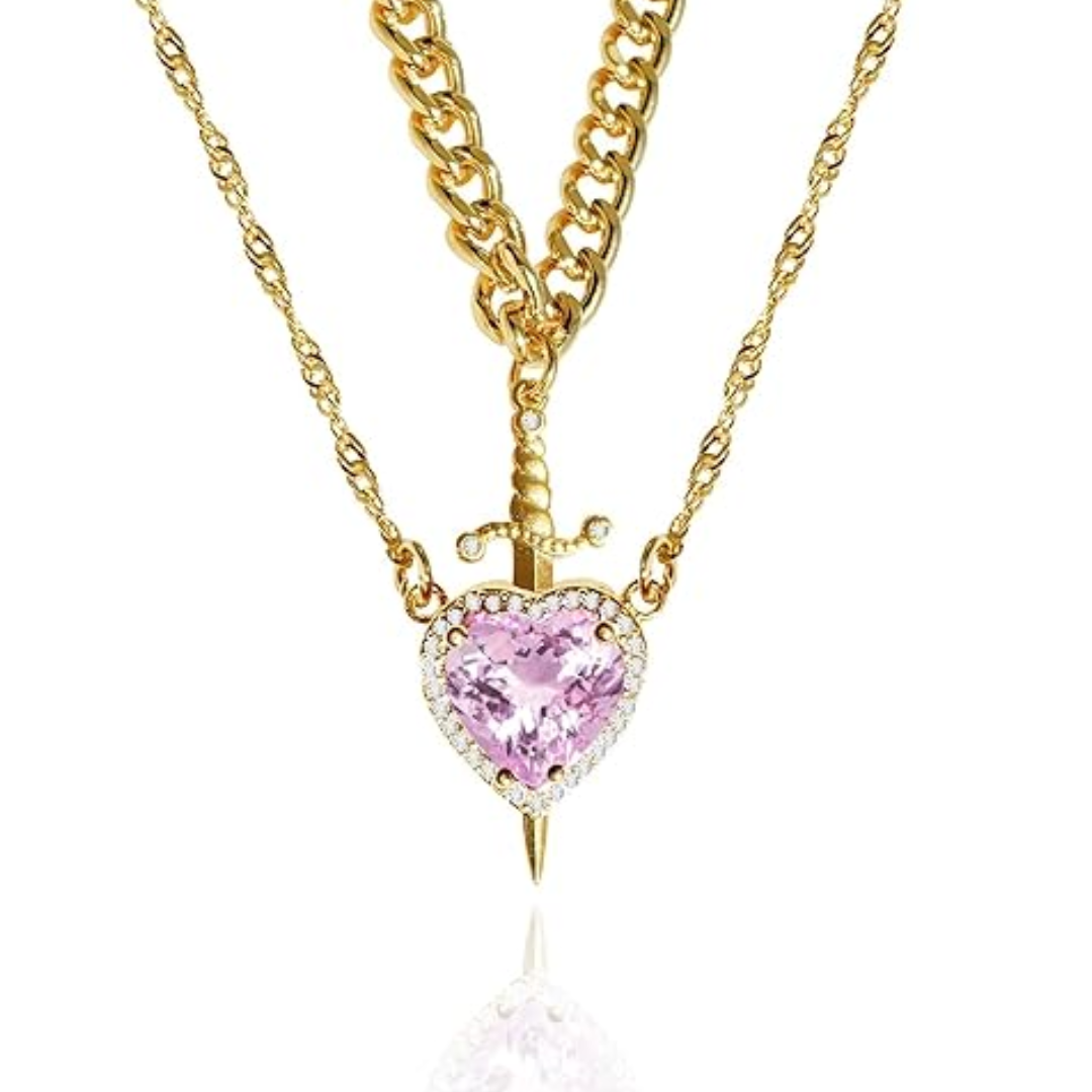 Collar de Corazón y Espada para Enamorados