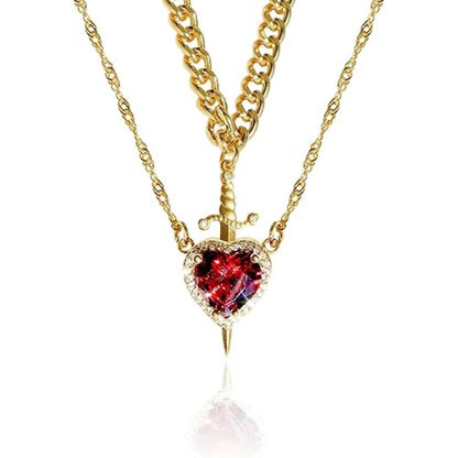 Collar de Corazón y Espada para Enamorados