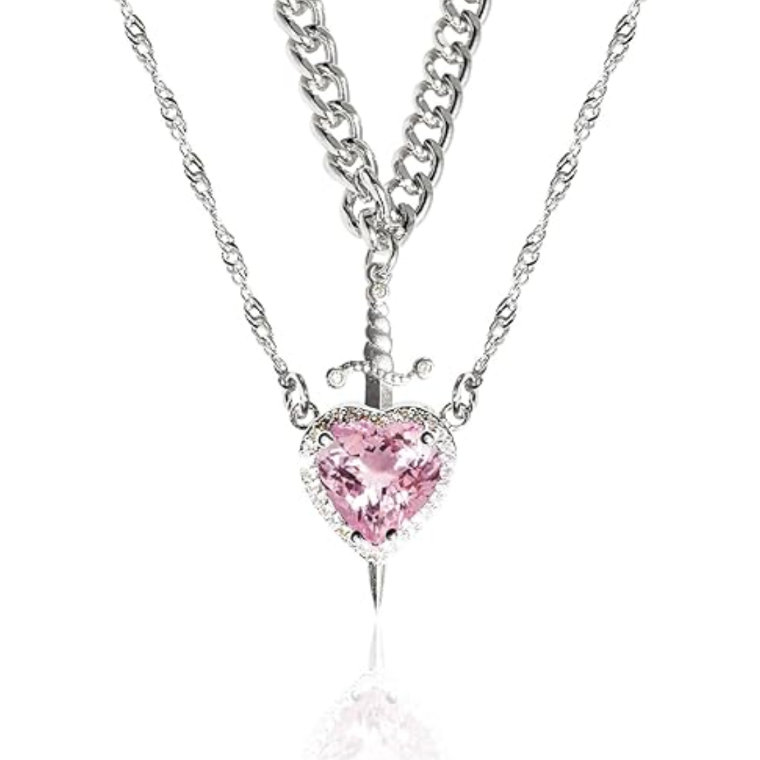 Collar de Corazón y Espada para Enamorados