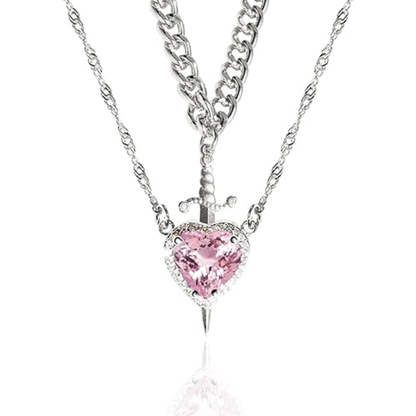 Collar de Corazón y Espada para Enamorados