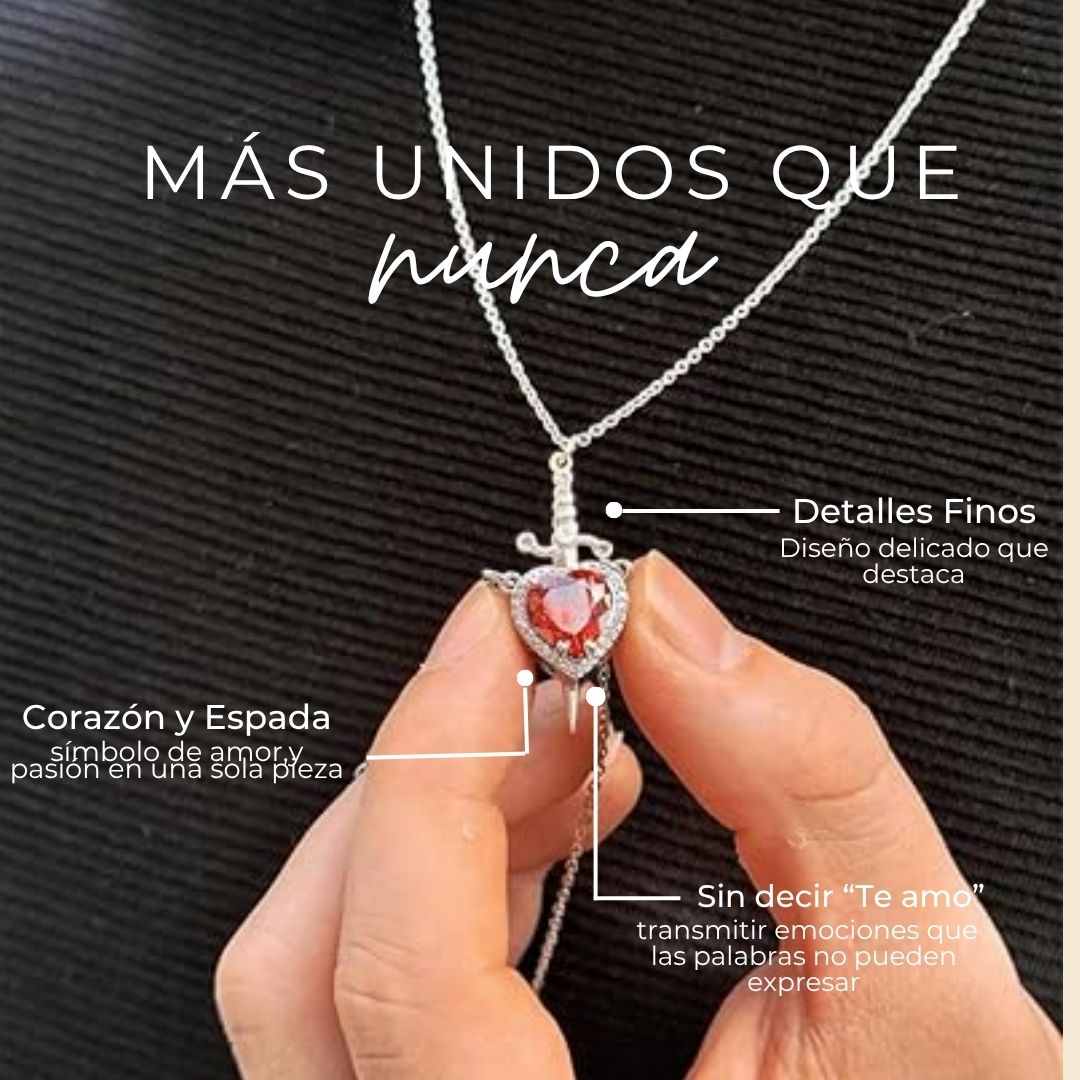 Collar de Corazón y Espada para Enamorados